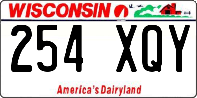 WI license plate 254XQY