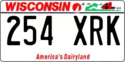 WI license plate 254XRK