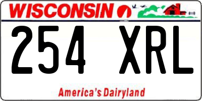 WI license plate 254XRL