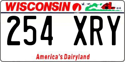 WI license plate 254XRY
