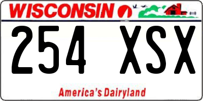 WI license plate 254XSX