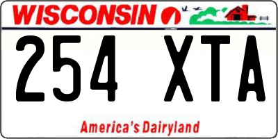 WI license plate 254XTA