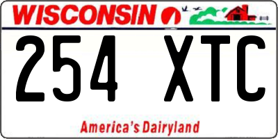 WI license plate 254XTC