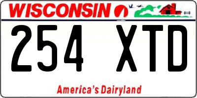 WI license plate 254XTD