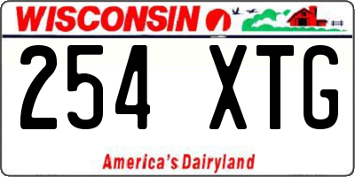 WI license plate 254XTG