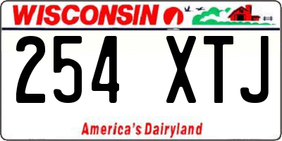 WI license plate 254XTJ
