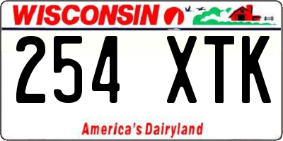WI license plate 254XTK