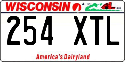 WI license plate 254XTL