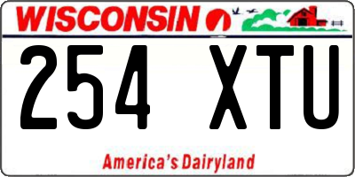 WI license plate 254XTU