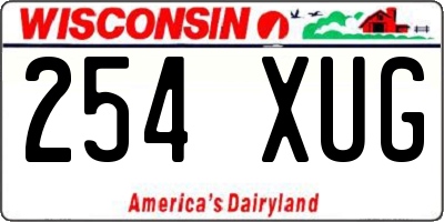 WI license plate 254XUG