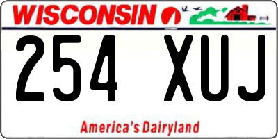 WI license plate 254XUJ