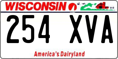 WI license plate 254XVA