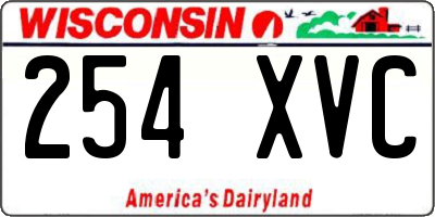 WI license plate 254XVC