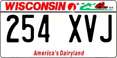 WI license plate 254XVJ