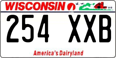 WI license plate 254XXB