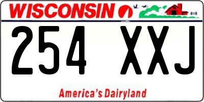 WI license plate 254XXJ