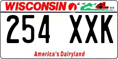 WI license plate 254XXK