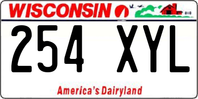 WI license plate 254XYL
