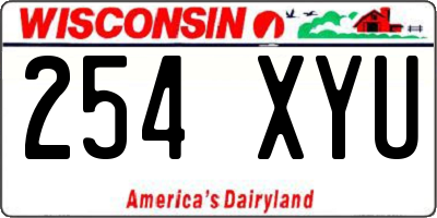 WI license plate 254XYU