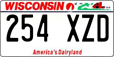 WI license plate 254XZD