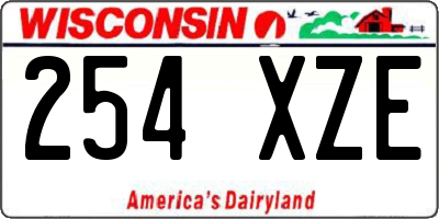 WI license plate 254XZE