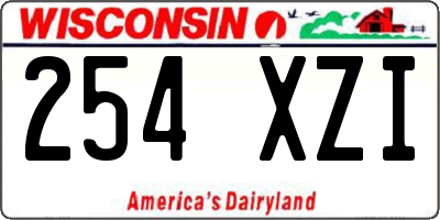 WI license plate 254XZI