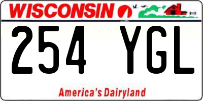 WI license plate 254YGL