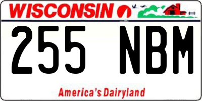 WI license plate 255NBM