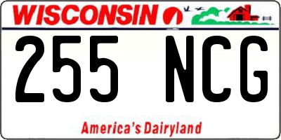 WI license plate 255NCG