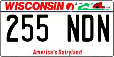 WI license plate 255NDN