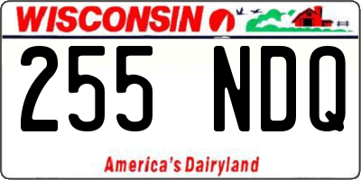 WI license plate 255NDQ