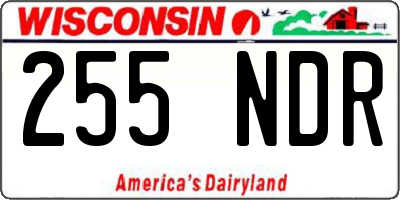 WI license plate 255NDR