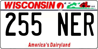 WI license plate 255NER