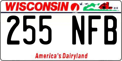 WI license plate 255NFB
