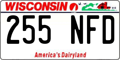 WI license plate 255NFD