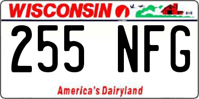 WI license plate 255NFG