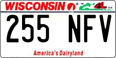 WI license plate 255NFV