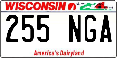 WI license plate 255NGA