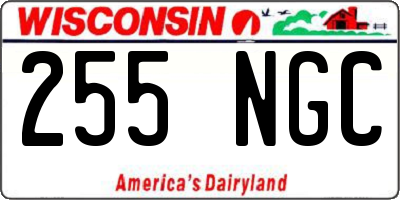 WI license plate 255NGC