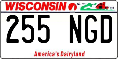 WI license plate 255NGD