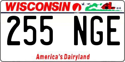 WI license plate 255NGE