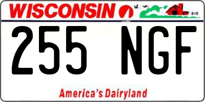 WI license plate 255NGF