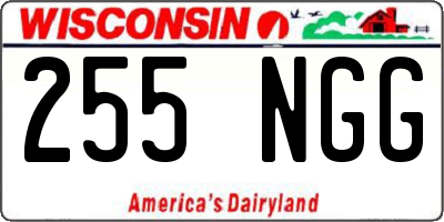 WI license plate 255NGG