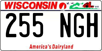 WI license plate 255NGH