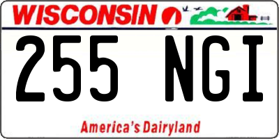 WI license plate 255NGI