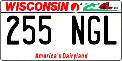 WI license plate 255NGL