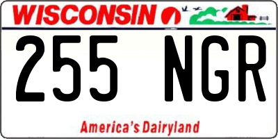 WI license plate 255NGR
