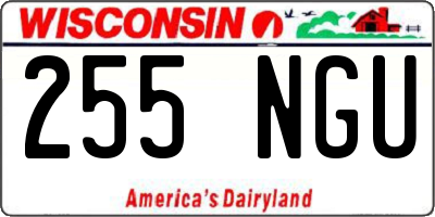 WI license plate 255NGU