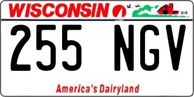 WI license plate 255NGV