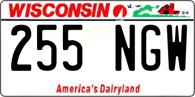 WI license plate 255NGW